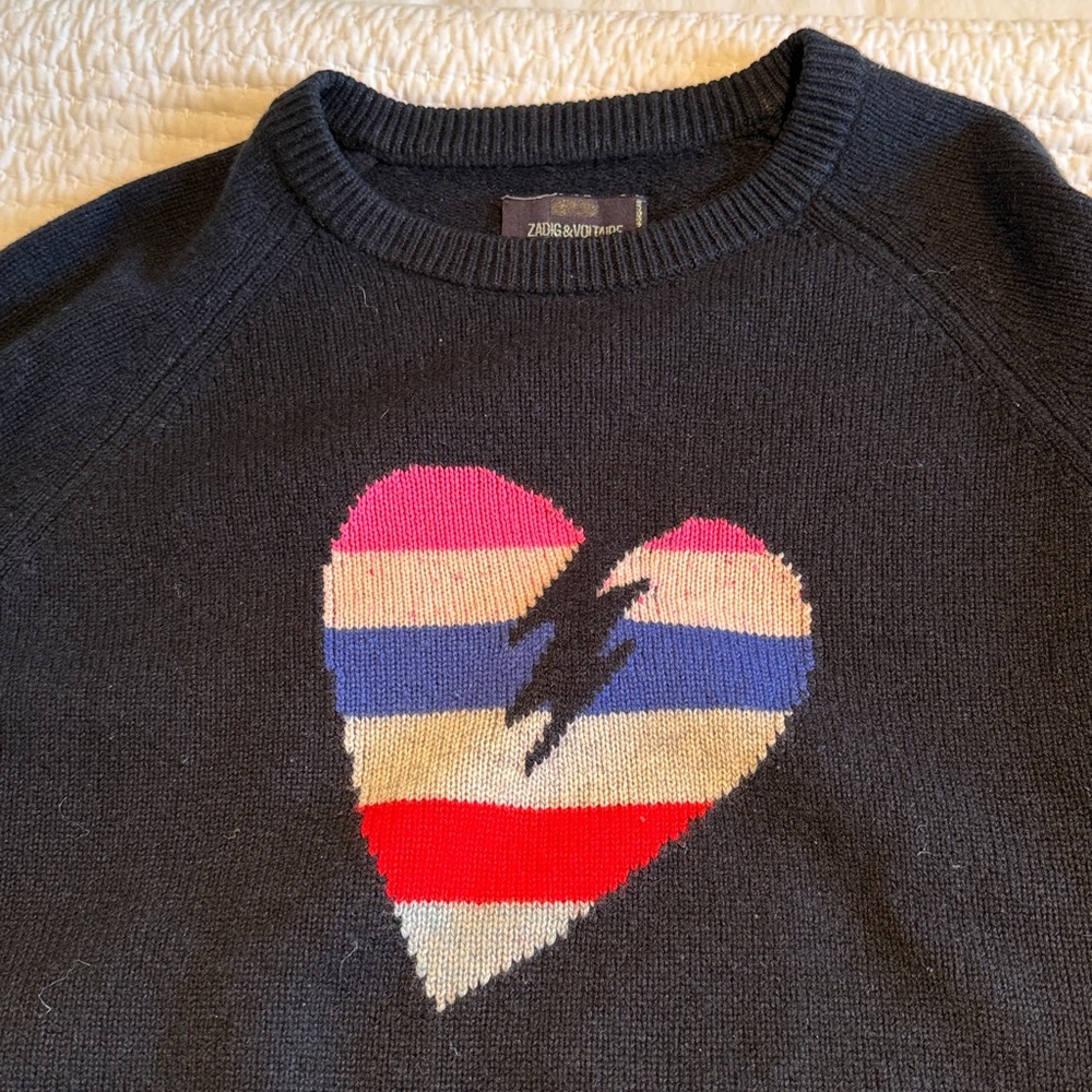 Zadig & Voltaire Baly Bis Heart Sweater - Picture 4 of 5